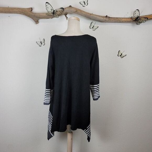 99 Jane Street black striped tunic - Picture 3 of 6